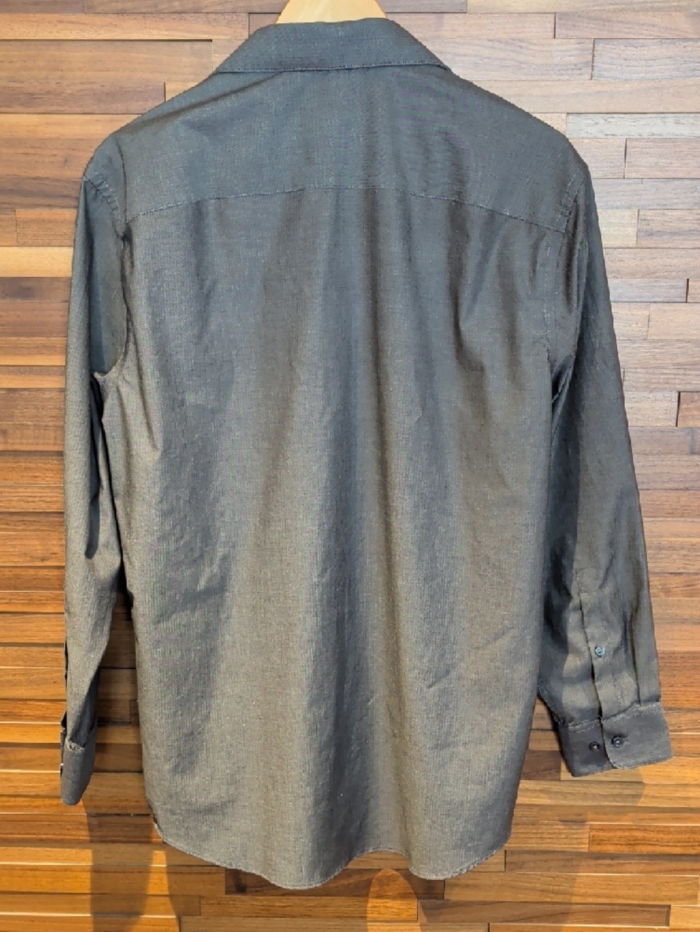 Calvin Klein Men's Steel Grey Button-Down Dress Shirt - Picture 7 of 7